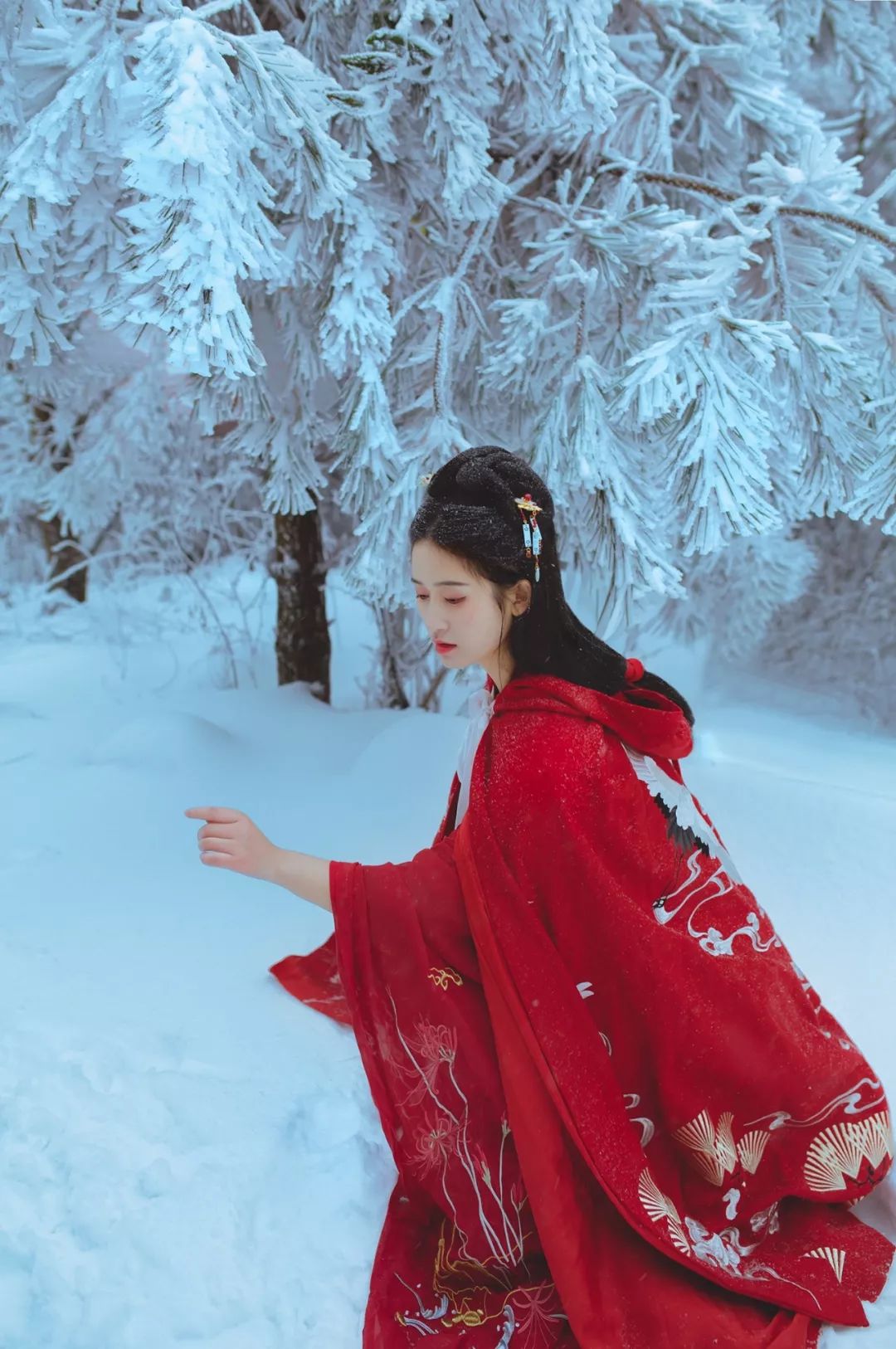 杭州｜穿汉服感受第一场大雪，太美了！