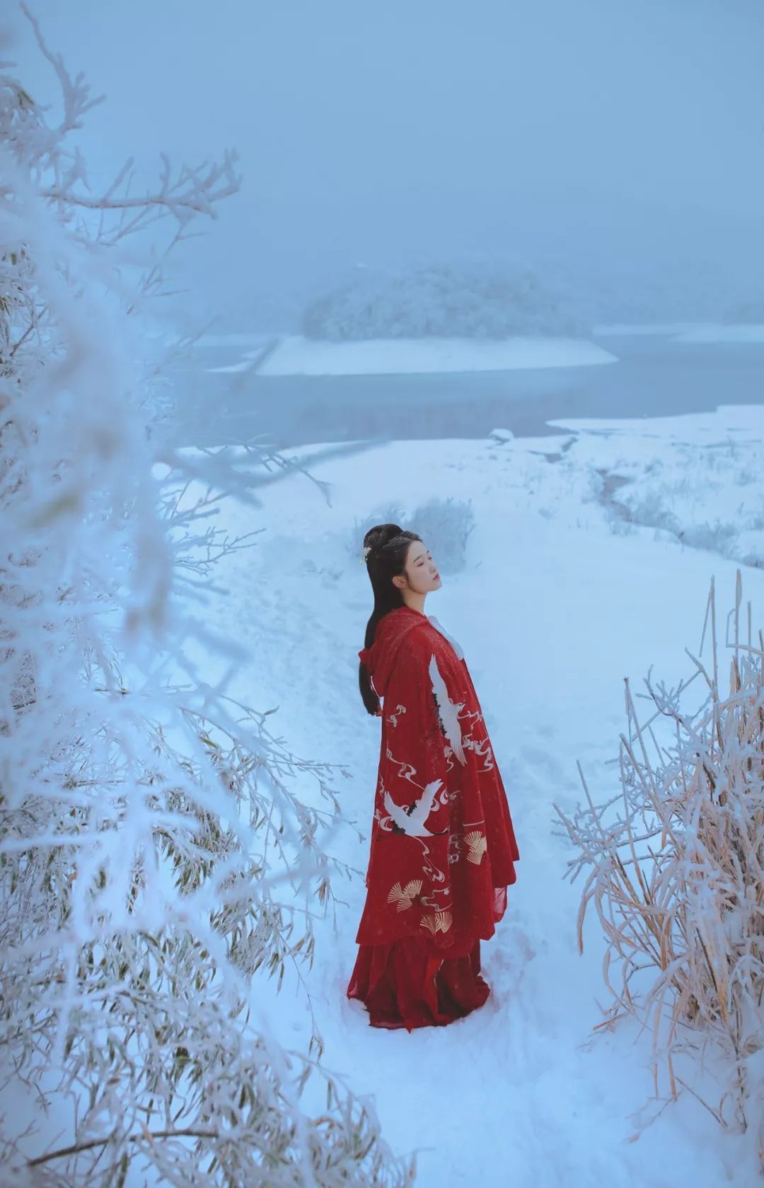 杭州｜穿汉服感受第一场大雪，太美了！