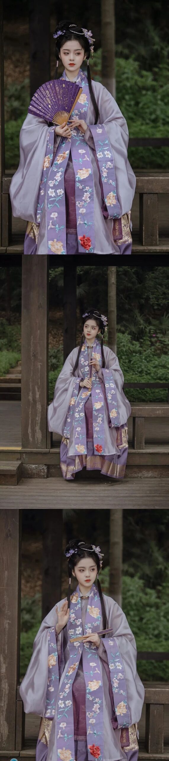 紫色汉服，简直不要太美了 ！