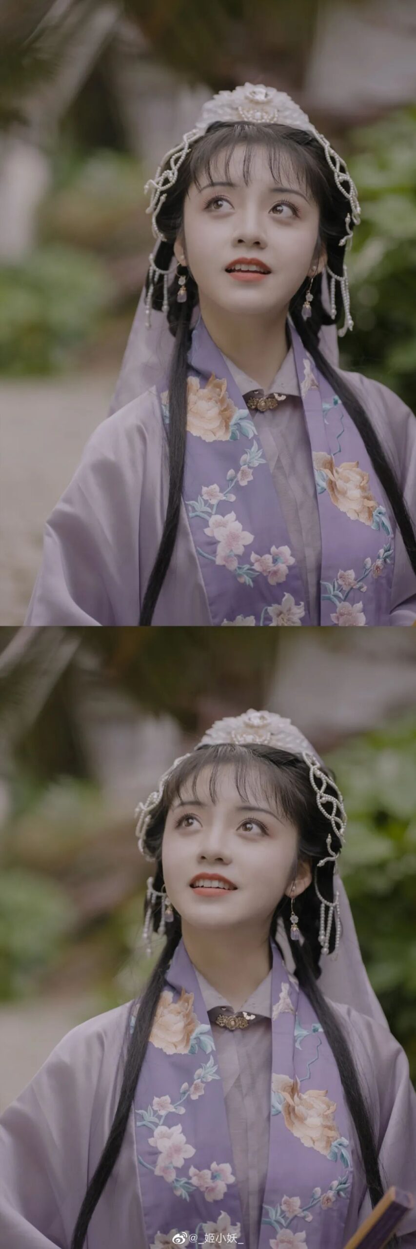 紫色汉服，简直不要太美了 ！