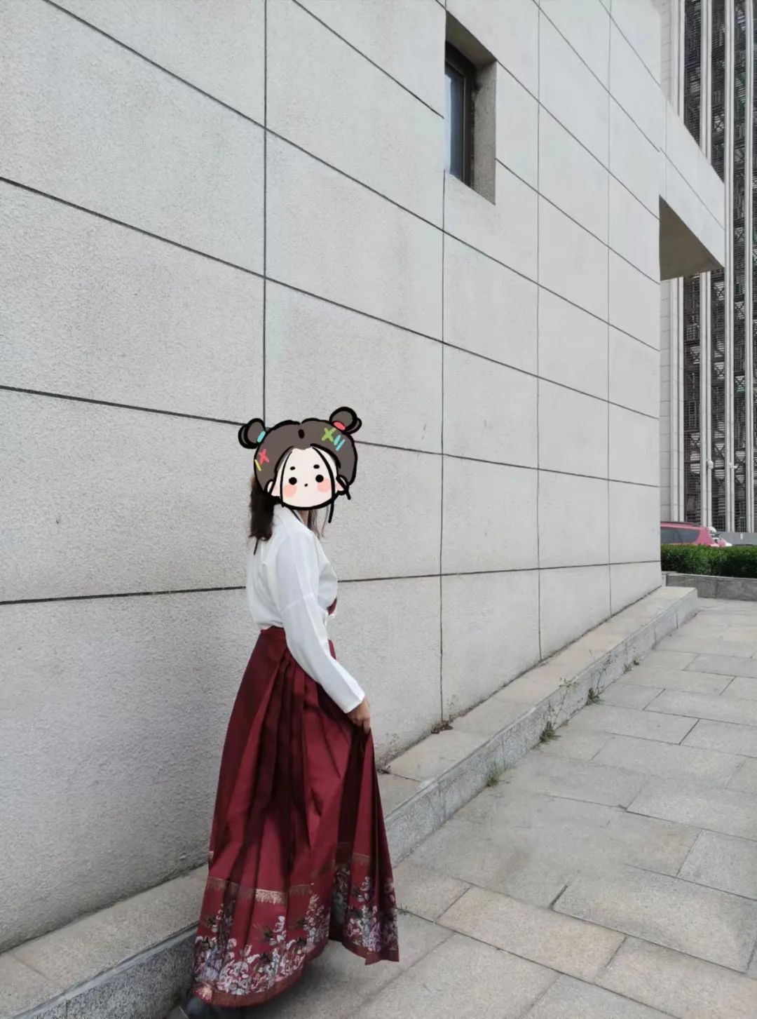 在学校拍汉服！我是校园里最靓的崽~
