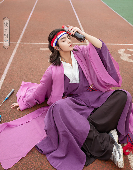 在学校拍汉服！我是校园里最靓的崽~