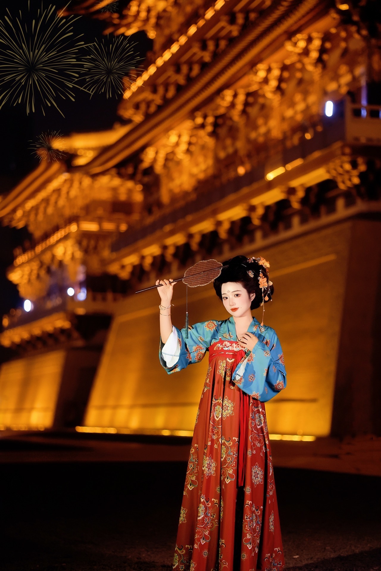烟花团扇