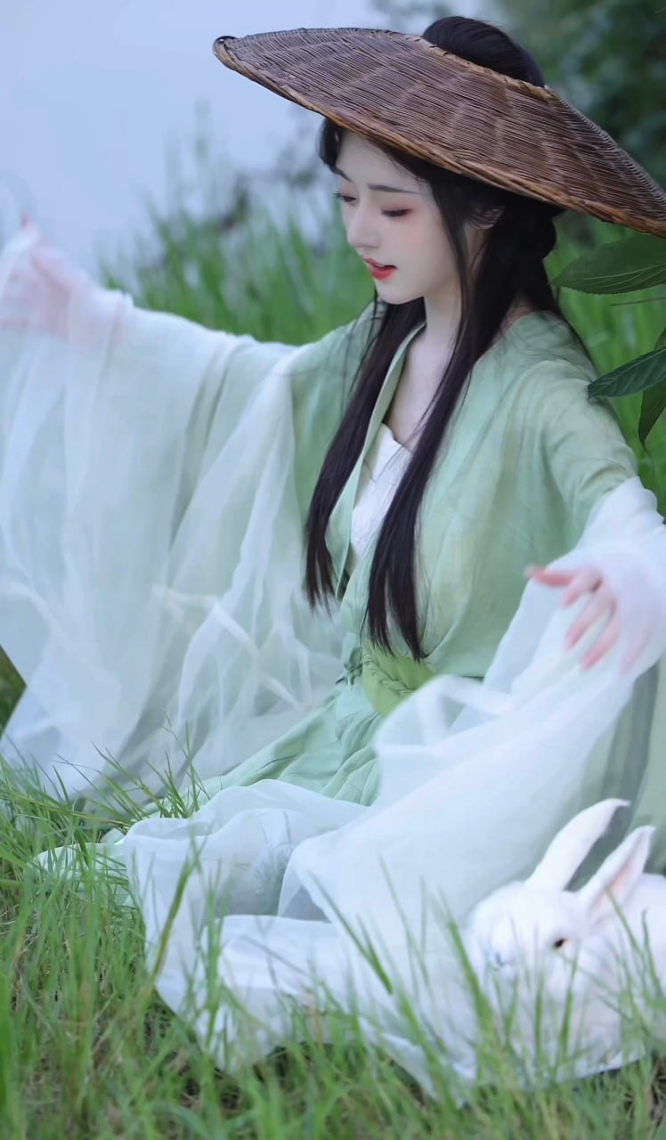 展袖迎风伴玉兔
