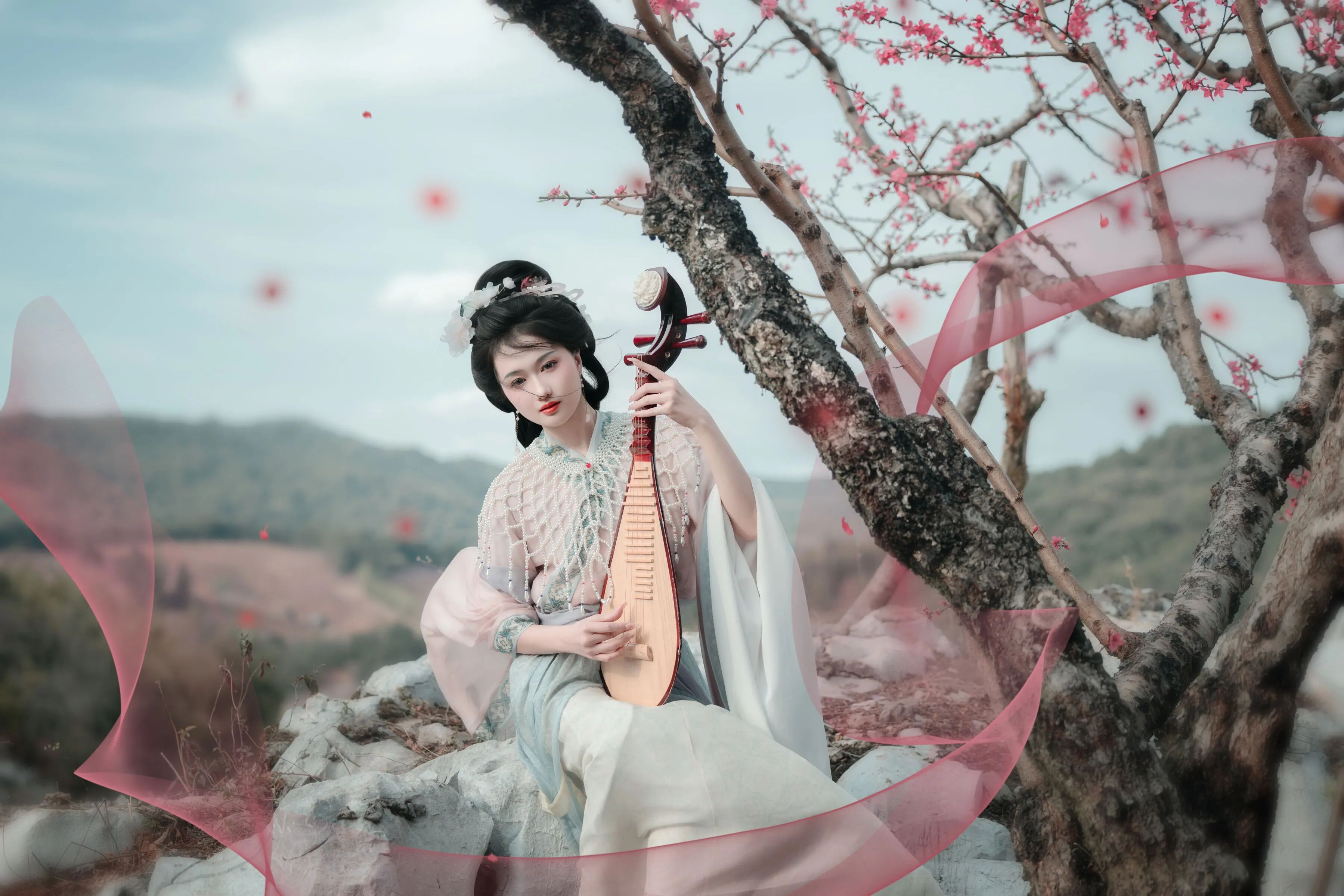 靠树怀琴