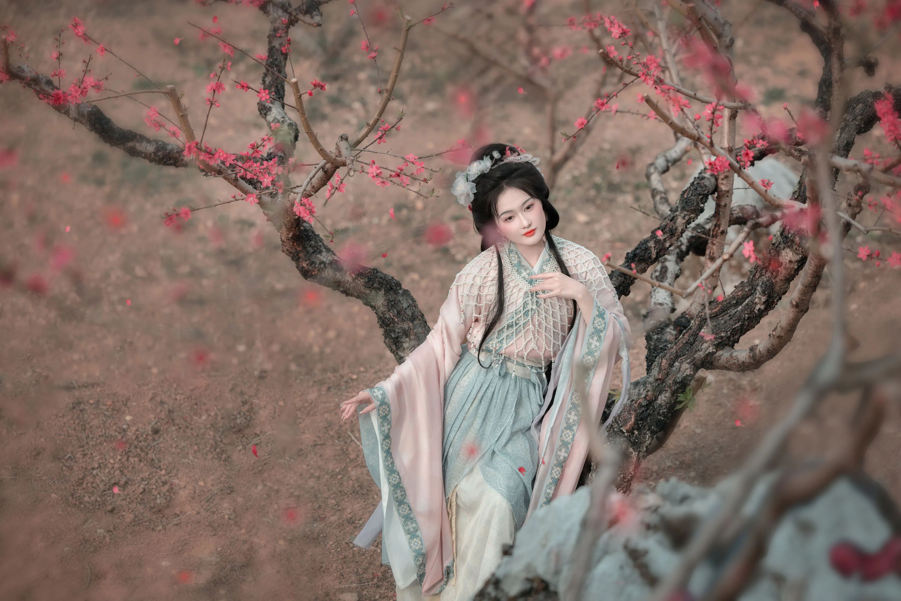 俯拍接花