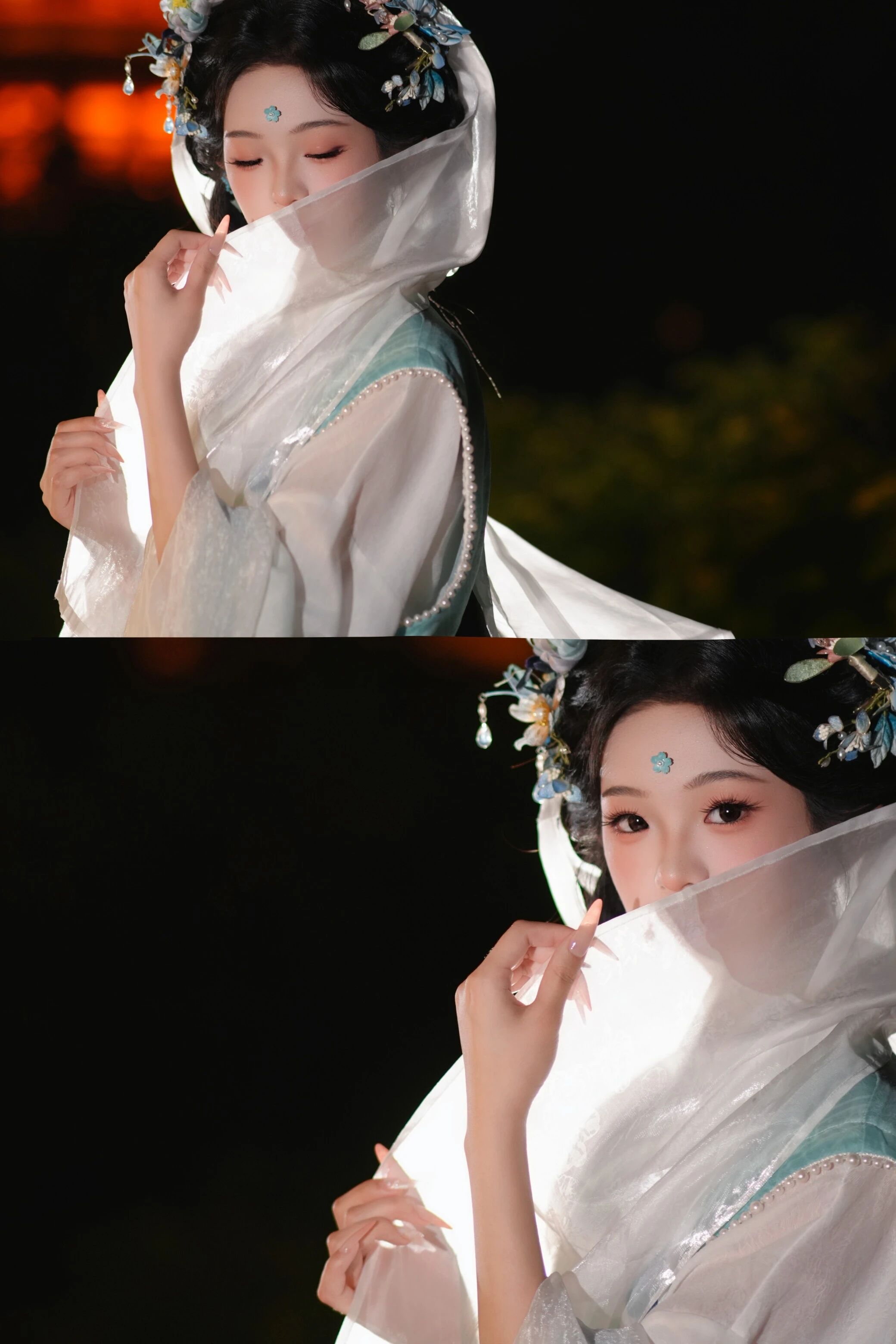 【汉服写真】妙玉临风:素玉垂纱,一袭缟素写尽孤洁