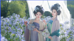 【汉服写真】高髻簪花汉服姐妹 清雅温婉恰如诗