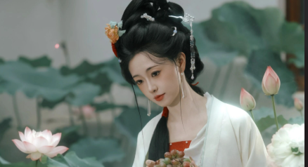 【汉服写真】蓝调荷花·汉家清影