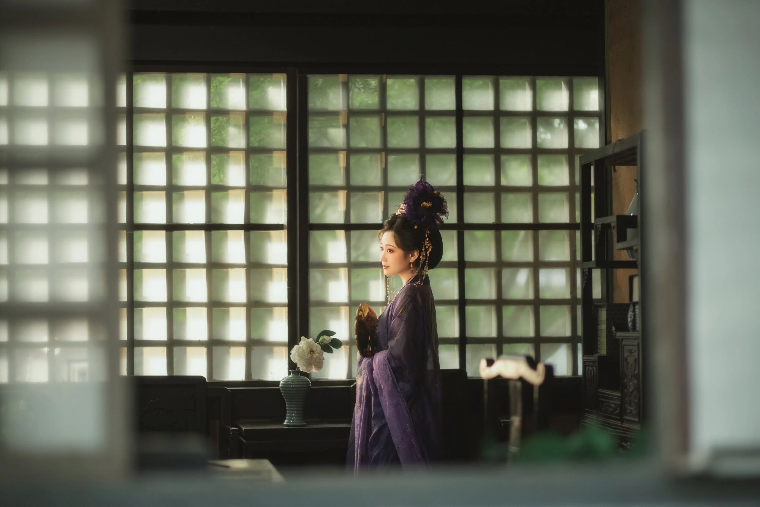 夕照 · 团扇剪影 逆光第5帧/11·横幅