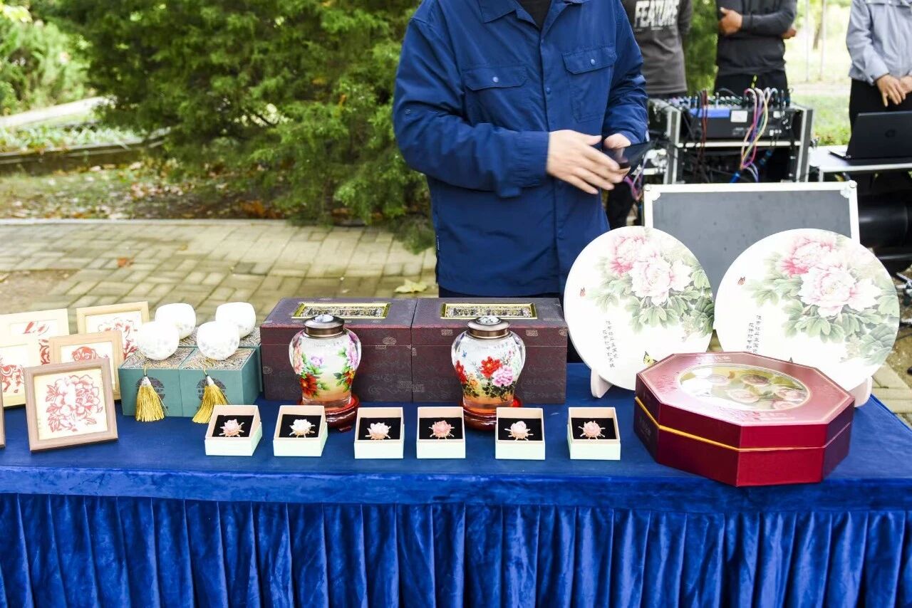 牡丹纹样汉服刺绣展示