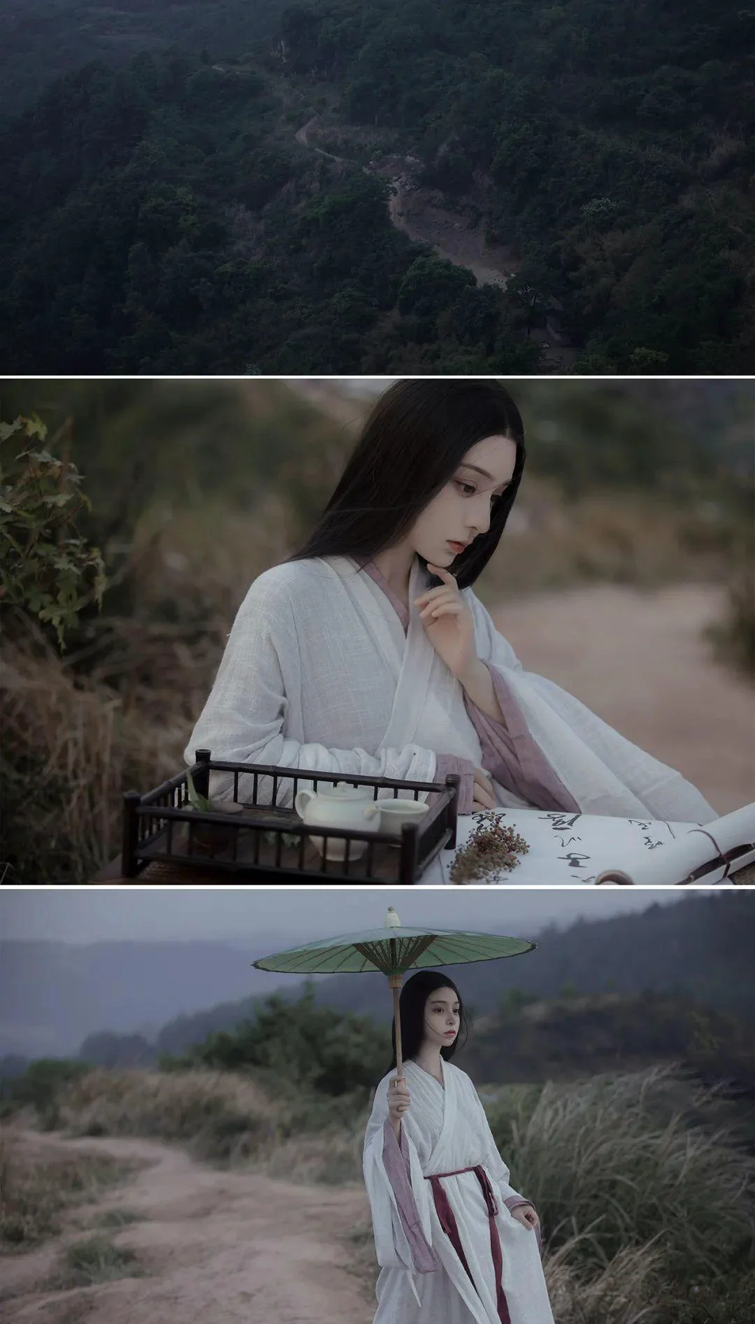 哪怕是望穿了秋水，那人也依然隔着山海及人心｜汉服摄影