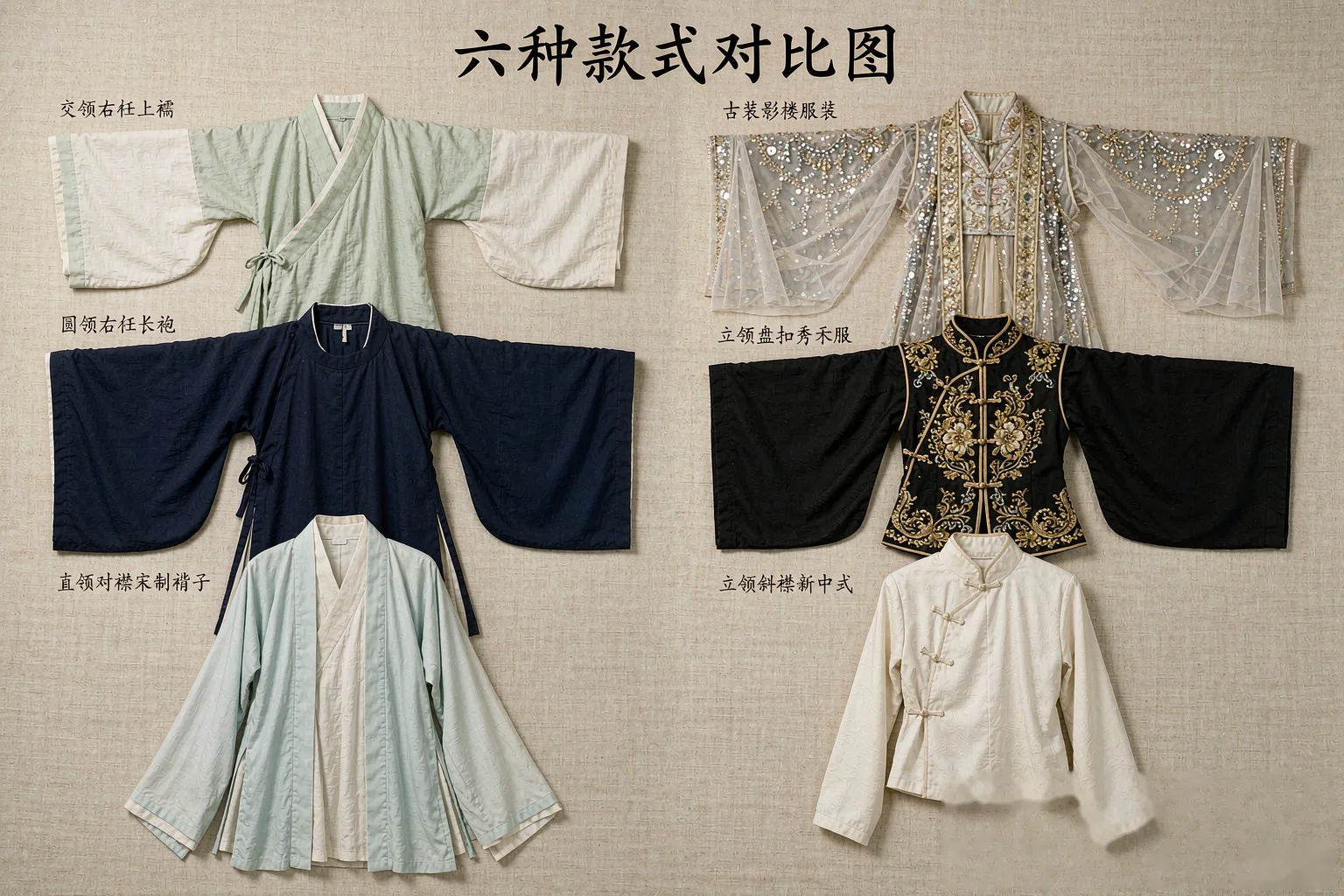 汉服与非汉服结构对比:系带 vs 排扣拉链