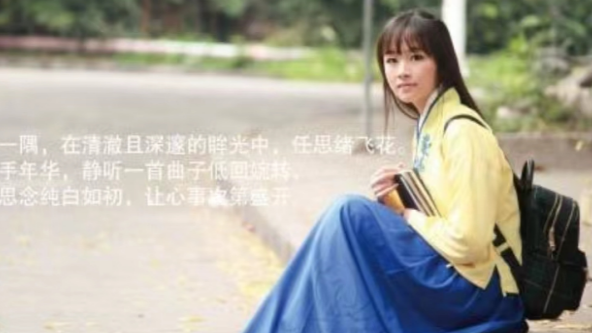 在学校拍汉服！我是校园里最靓的崽~