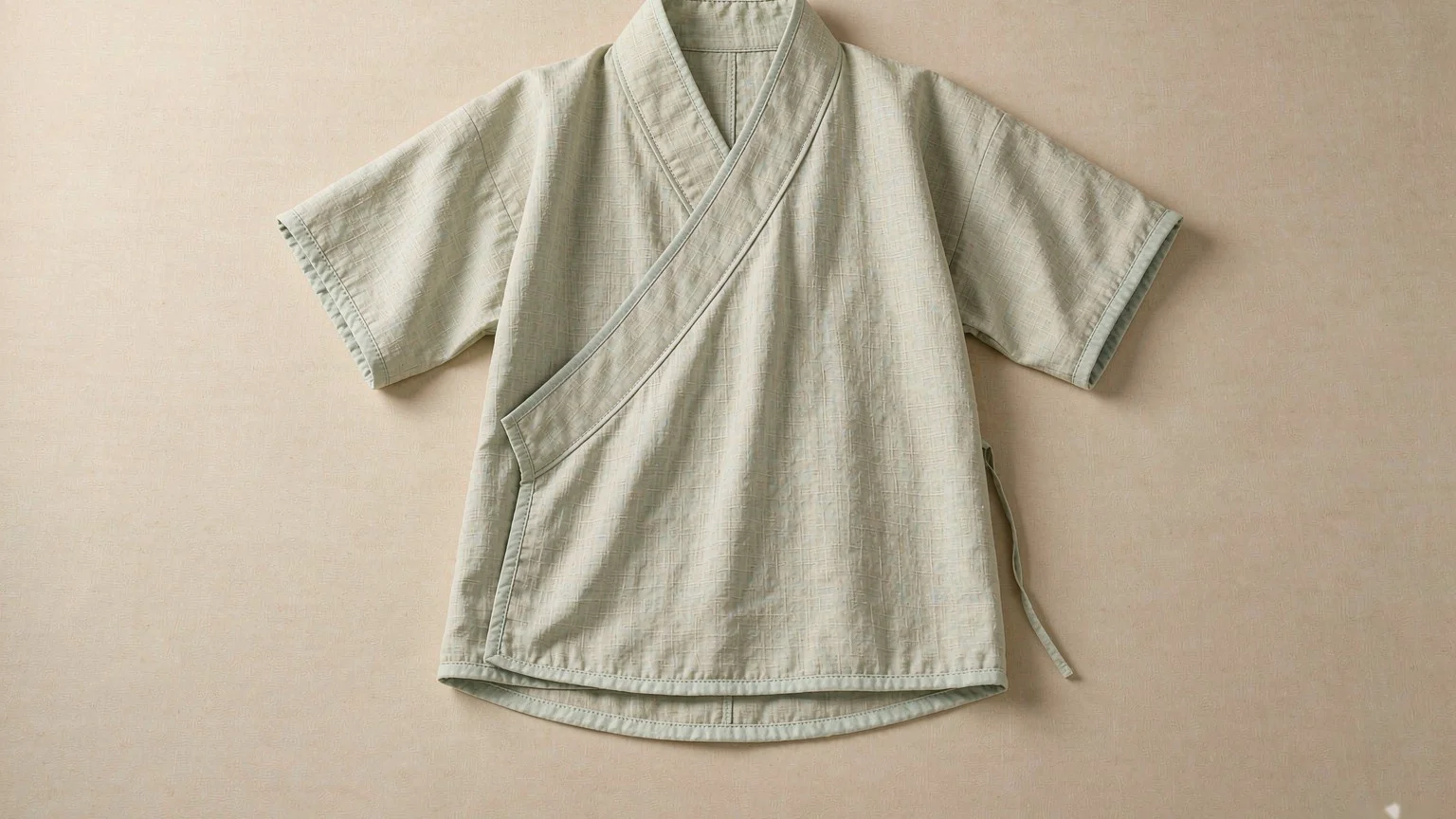 汉服半臂手作教程：用料省一半的短袖上装，七步做完