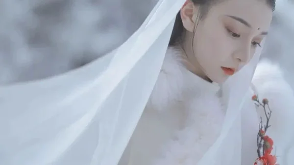 千千素雪,不及 眉间一点红｜汉服摄影