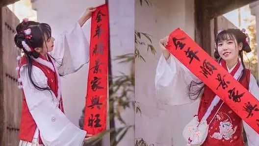 新年·汉服‖千门万户瞳瞳日，只把新桃换旧符