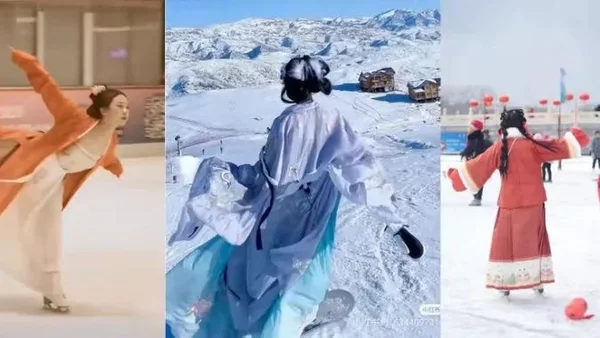 卷起来! 看看网友们别出心裁的汉服与冬奥怎么结合