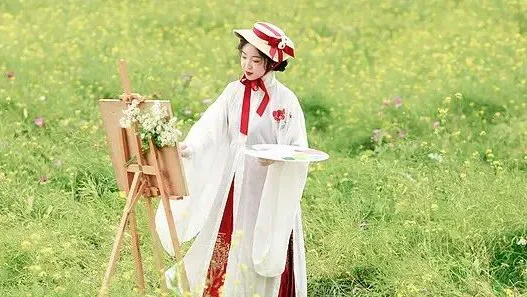 汉服美景||春风不误，花浪推涌
