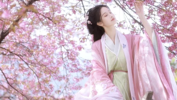 武汉樱花和汉服好配啊，武汉的樱花开的好美，樱花树下全是穿着汉服来打卡的小姐姐，都化身漂亮的小花仙