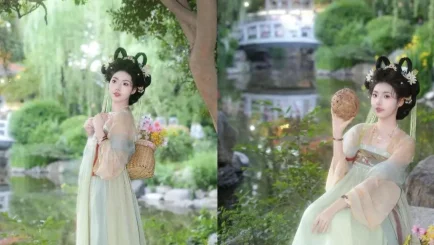 汉服园林拍照指南：6个姿势解决僵硬，温柔自然又出片