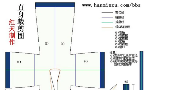 【汉服制作】汉服全制式裁剪