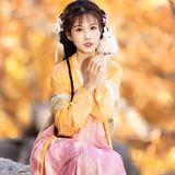 汉服人像|山有木兮木有枝~颐和园后湖秋景
