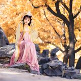 汉服人像|山有木兮木有枝~颐和园后湖秋景