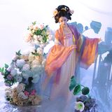 雾起清池｜唐裙繁花汉服写真