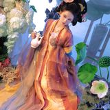 雾起清池｜唐裙繁花汉服写真