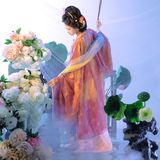 雾起清池｜唐裙繁花汉服写真