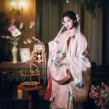 【汉服写真】明华堂汉洋折中花狸 撷一袭春日华裳