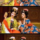 【汉服写真】大唐双姝：并立春风里，一袭齐整唐妆共此华年