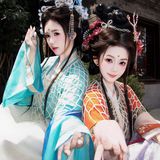【汉服写真】双姝沐禧：高定小神仙同游，一袭罗衣并立春风里