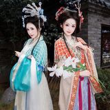 【汉服写真】双姝沐禧：高定小神仙同游，一袭罗衣并立春风里