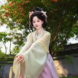 【汉服写真】横店宋韵仕女图：纤指弄珠盘，罗袖笼灯影
