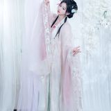 【汉服写真】淡粉刺绣汉服佳人 娴静从容见清欢