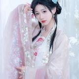 【汉服写真】淡粉刺绣汉服佳人 娴静从容见清欢