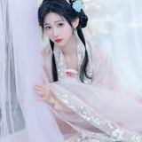 【汉服写真】淡粉刺绣汉服佳人 娴静从容见清欢