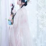 【汉服写真】淡粉刺绣汉服佳人 娴静从容见清欢