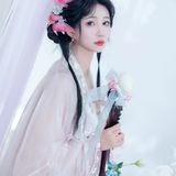【汉服写真】淡粉刺绣汉服佳人 娴静从容见清欢