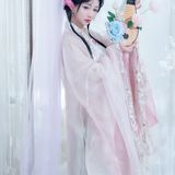 【汉服写真】淡粉刺绣汉服佳人 娴静从容见清欢