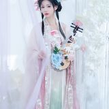 【汉服写真】淡粉刺绣汉服佳人 娴静从容见清欢