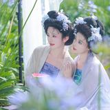 【汉服写真】高髻簪花汉服姐妹 清雅温婉恰如诗