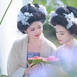 【汉服写真】高髻簪花汉服姐妹 清雅温婉恰如诗