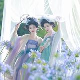 【汉服写真】高髻簪花汉服姐妹 清雅温婉恰如诗