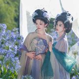 【汉服写真】高髻簪花汉服姐妹 清雅温婉恰如诗