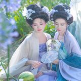 【汉服写真】高髻簪花汉服姐妹 清雅温婉恰如诗
