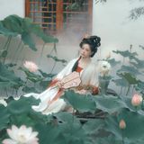 【汉服写真】蓝调荷花·汉家清影