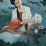 【汉服写真】蓝调荷花·汉家清影